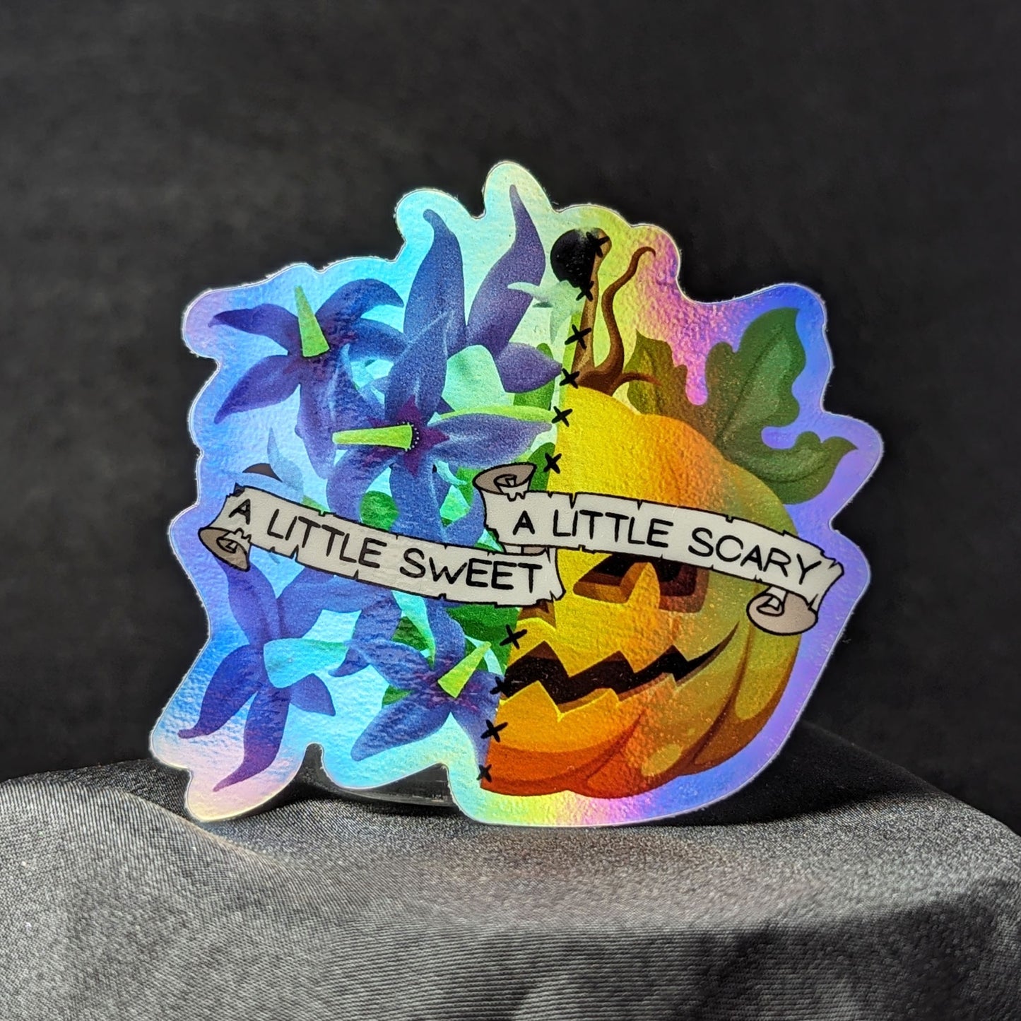 Little Sweet, Little Scary - Holographic Halloween Vinyl Sticker