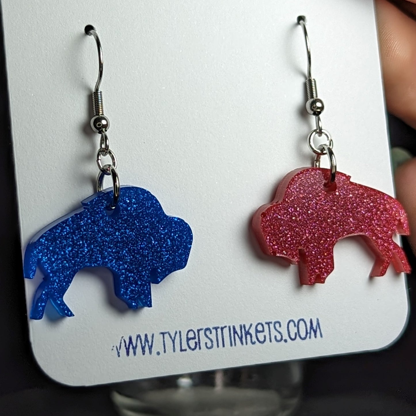 Make Me Wanna Shout - Buffalo Bills Buffalo-Shaped Dangle Earrings